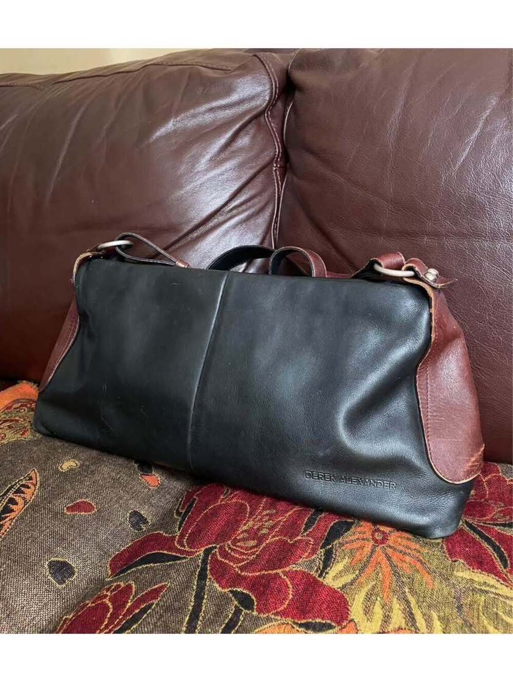 Derek Alexander Two-Tone Leather Shoulder Bag